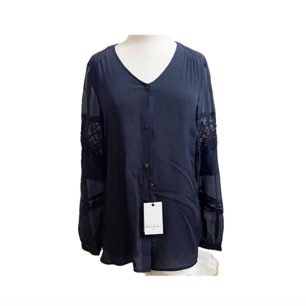 Robert Graham Silk Blouse | Women's L
